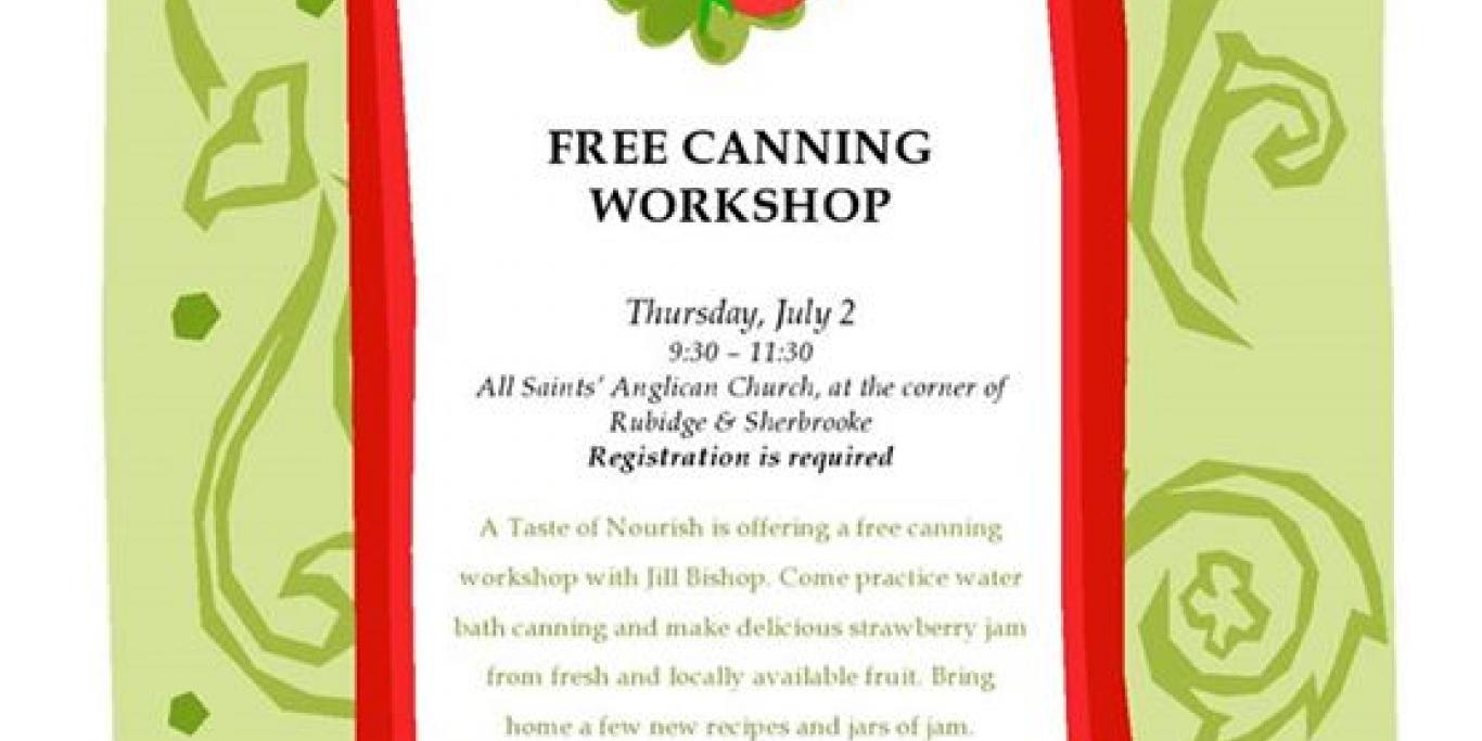 Canning workshop poster